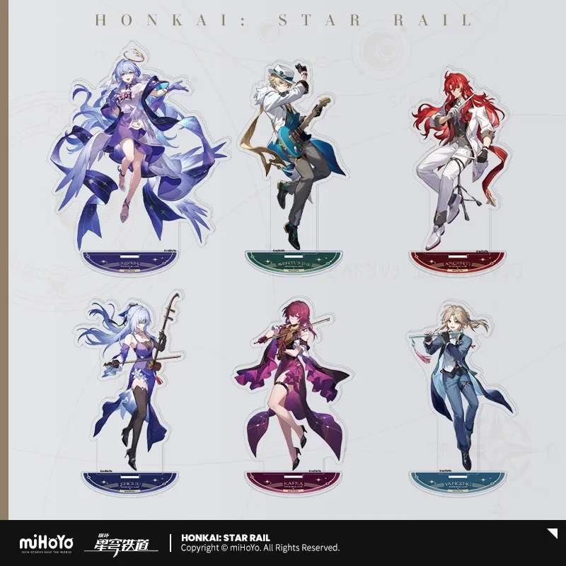 

[Genuine]AnimeGame Honkai: Star Rail LIVE Series Stand Figure Model Plate Desk Decor Gift Robin Aventurine Argenti Jingliu Kafka