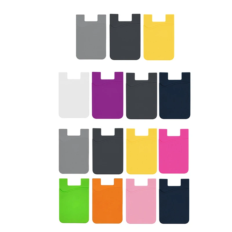 Silicone Card Holder For Mobile Phone Card With Back Sticker For Mobile Phone Holder For Easy Cleaning And Installation