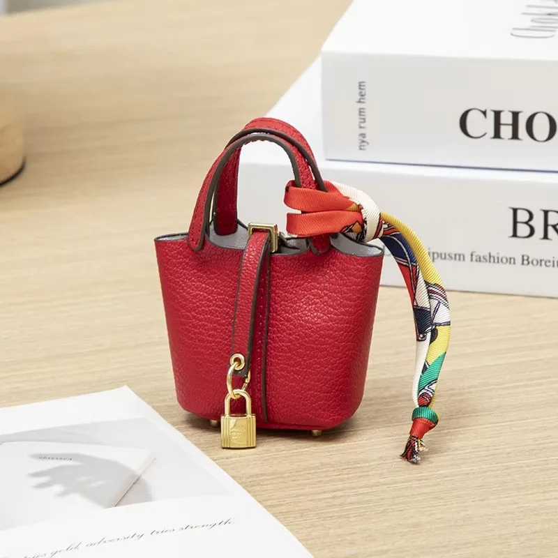 Gift Mini Food Basket Pendant Mouth Red Envelope Earphone Bag Keychain Women's Leisure Bag Accessories