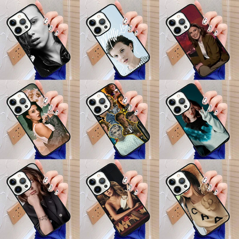 British actor Millie Bobby Brown Phone Case Cover For iPhone 16 15 SE2020 6s 7 8 plus 11 12 mini 13 14 pro max shell coque