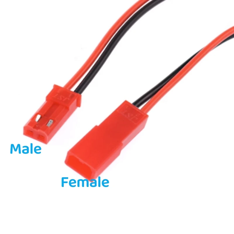 JST2.54 100mm 150mm 200mm 2 Pin Male Female Plug Connector Cable Wire for RC Toys Battery LED Lamp