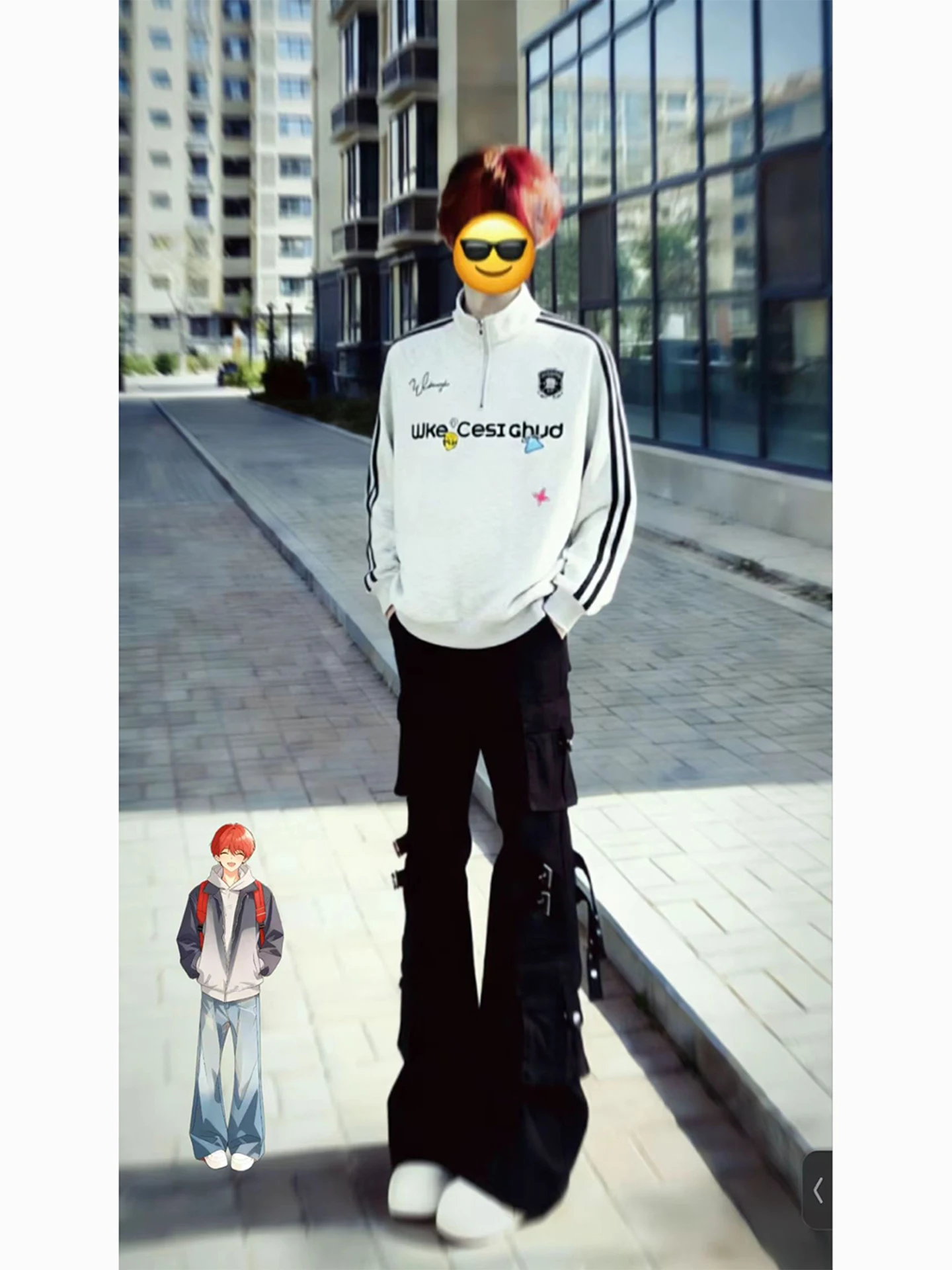 

Black Workwear Style Men's Jeans Spring Autumn High Street Vibe Slim Straight Leg Micro Flared Pants American Casual Jeans