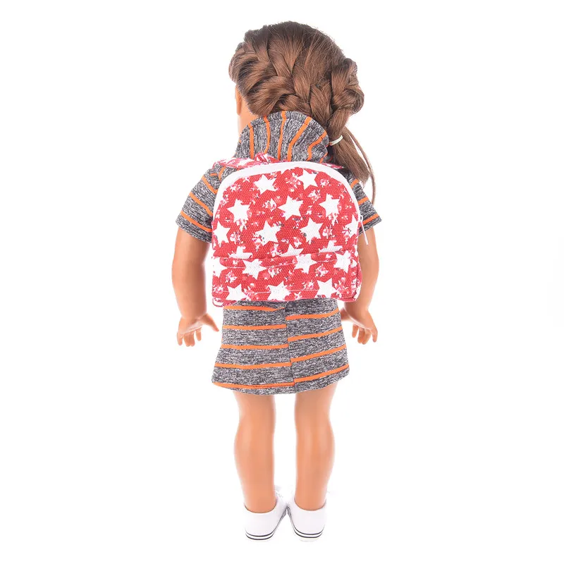 Mochila de muñeca con bonitos patrones de animales, accesorios de ropa para muñecas Reborn de 18 pulgadas y 43cm, bolsa de nuestra generación, regalos para bebés