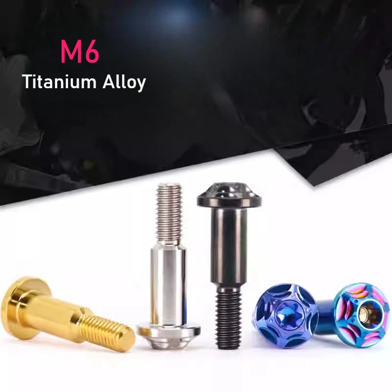 1pcs M6x30mm TC4 Titanium Alloy Motorcycle Brake/Clutch Handle Fixing Screw Motorbike Brake Lever Handle Link Pull Rod Bolt