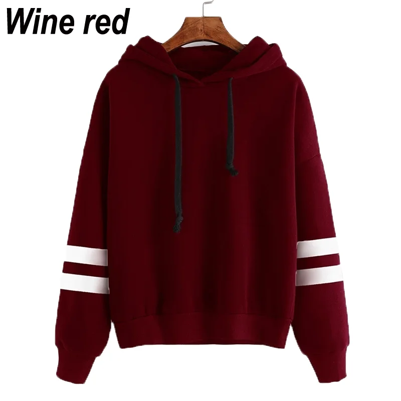 New Autumn And Winter Women Teen Girls Casual Hoodies Hooded Sweatshirt Pullover Tops