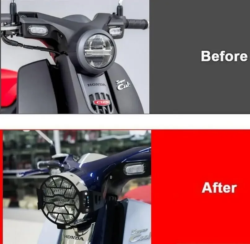 

For Honda C125 Super Cub 2019-2024 Front Headlight Guard Cover Protector Headlamp Protection Grille Motorcycles