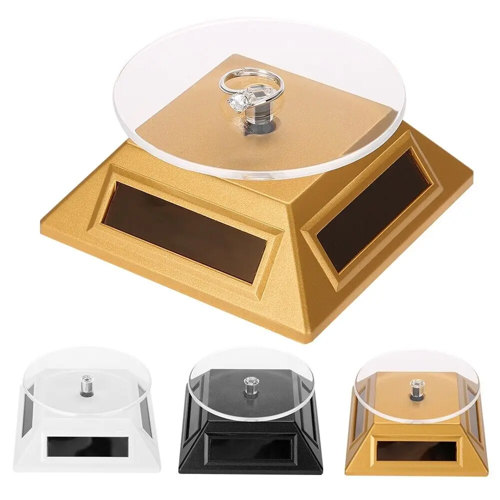 Solar Showcase Photography 360° Turntable Rotating Display Jewelry Watch Ring Phone Organizer Display Stand