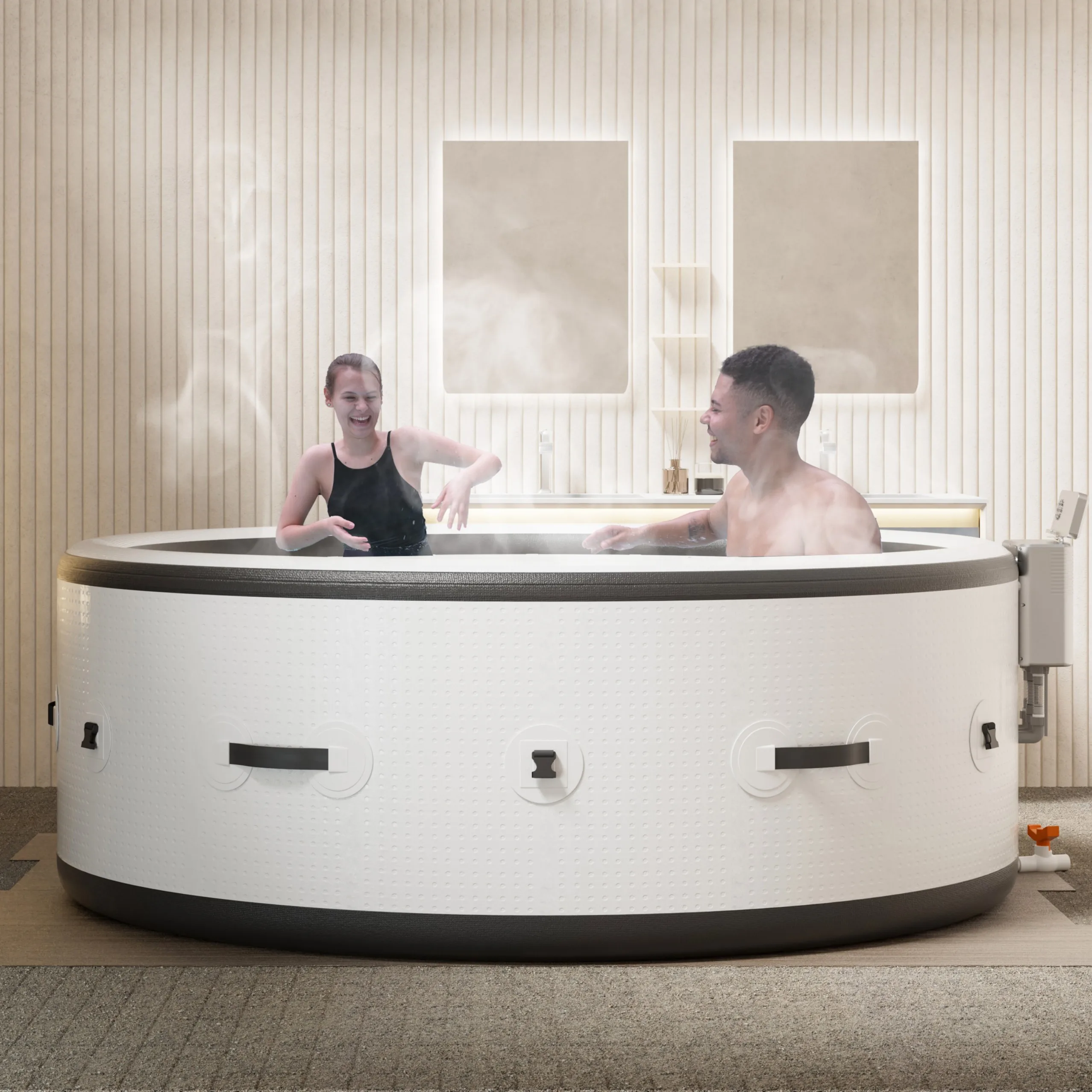STLF Pvc حوض استحمام ساخن العديد من الأشخاص حمام سباحة رياضي استرخاء الجسم والرياضة الانتعاش حوض استحمام ساخن سبا مع نظام التدفئة في الهواء الطلق #2
