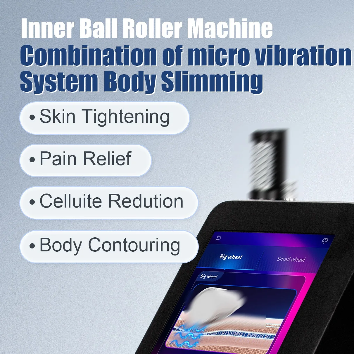 

Модернизированная роликовая массажная машина Inner Ball Roller – 3500 Вт, устройство для микровибрационного массажа тела, для подтяжки кожи и уменьшения целлюлита