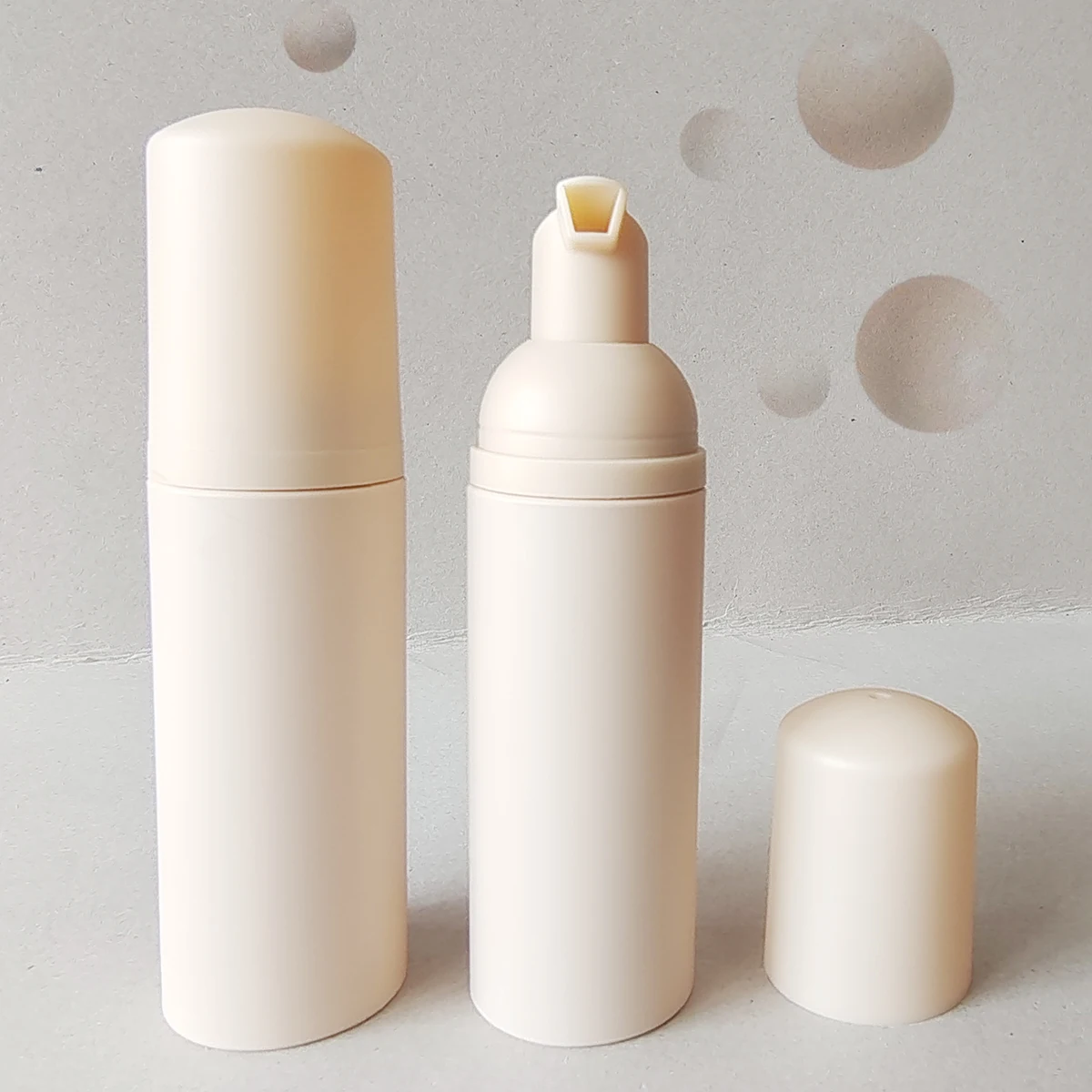 60ml Plastic Foam Dispenser Foam Eyelashes Cosmetic Bottle Pump Bottle Empty Face Bottle Cleaner Soap  Nude Color Botle