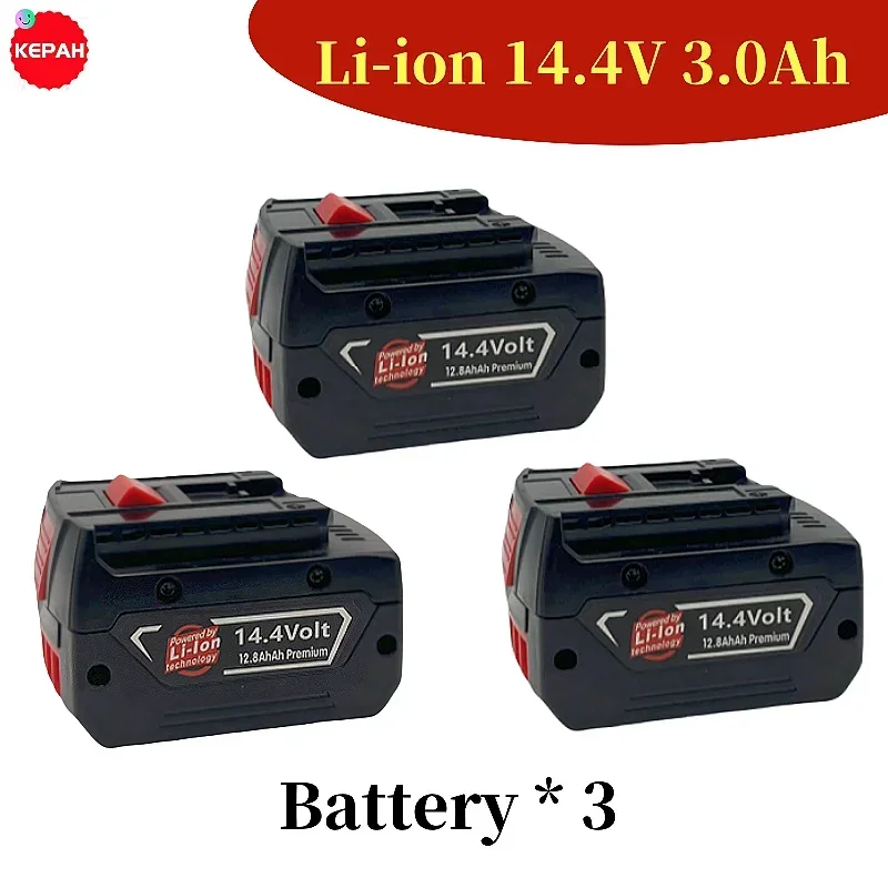 14.4V 3000mAh rechargeable lithium battery suitable for Bosch GBH GDR GSR 1080 DDS180 BAT614G BAT607 BAT607G electric drill