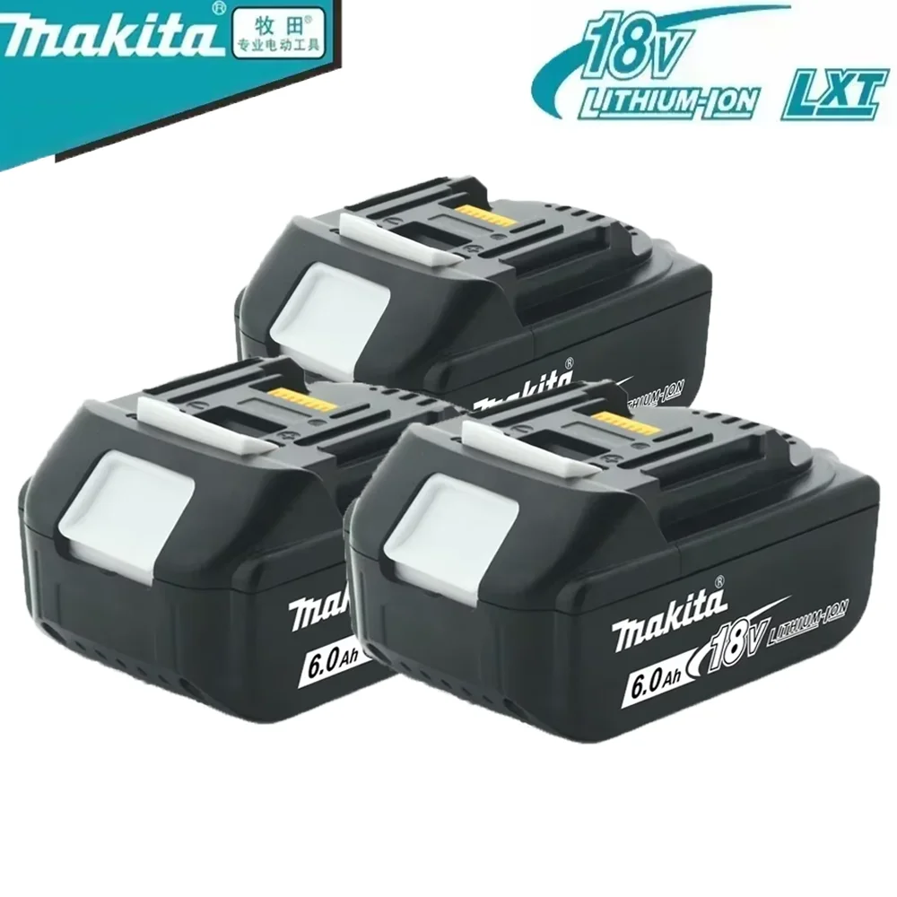 

100% Compatible Makita 18V 6.0Ah Rechargeable Power Tool Battery Lithium ion Replacement LXT bl1830 BL1860B BL1860 BL1850