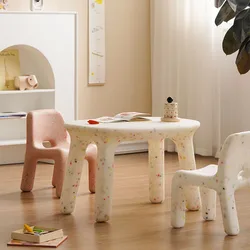 LazyChild Nordic Children's Study Table Ins Plastic Kindergarten Baby Cute Building Block Table Baby Study Table Bedroom Desk