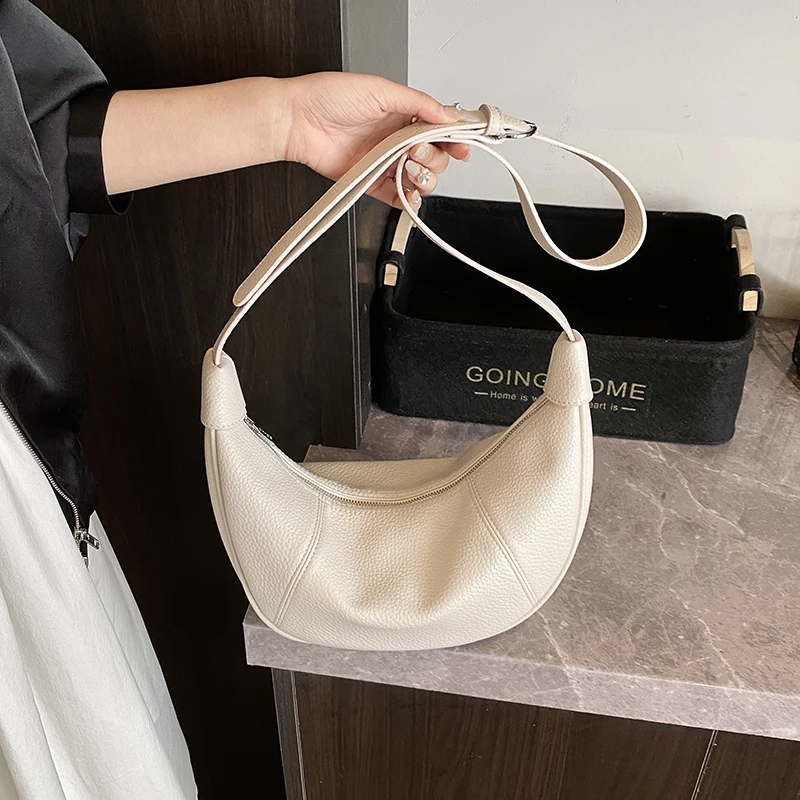 

New Elegant High quality PU Crescent Shoulder Bags for Women 2025 Luxury Designer Crossbody Purse Underarm Ladies Handbag wallet