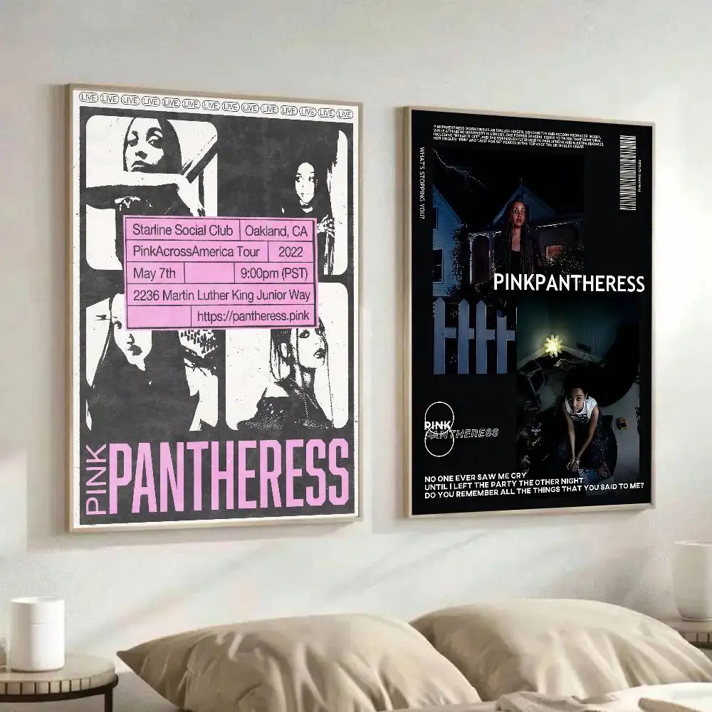 1 قطعة PinkPantheress المغني المشارك ذاتية اللصق الفن مقاوم للماء ورقة ملصق مقهى بار غرفة جدار ديكور #2