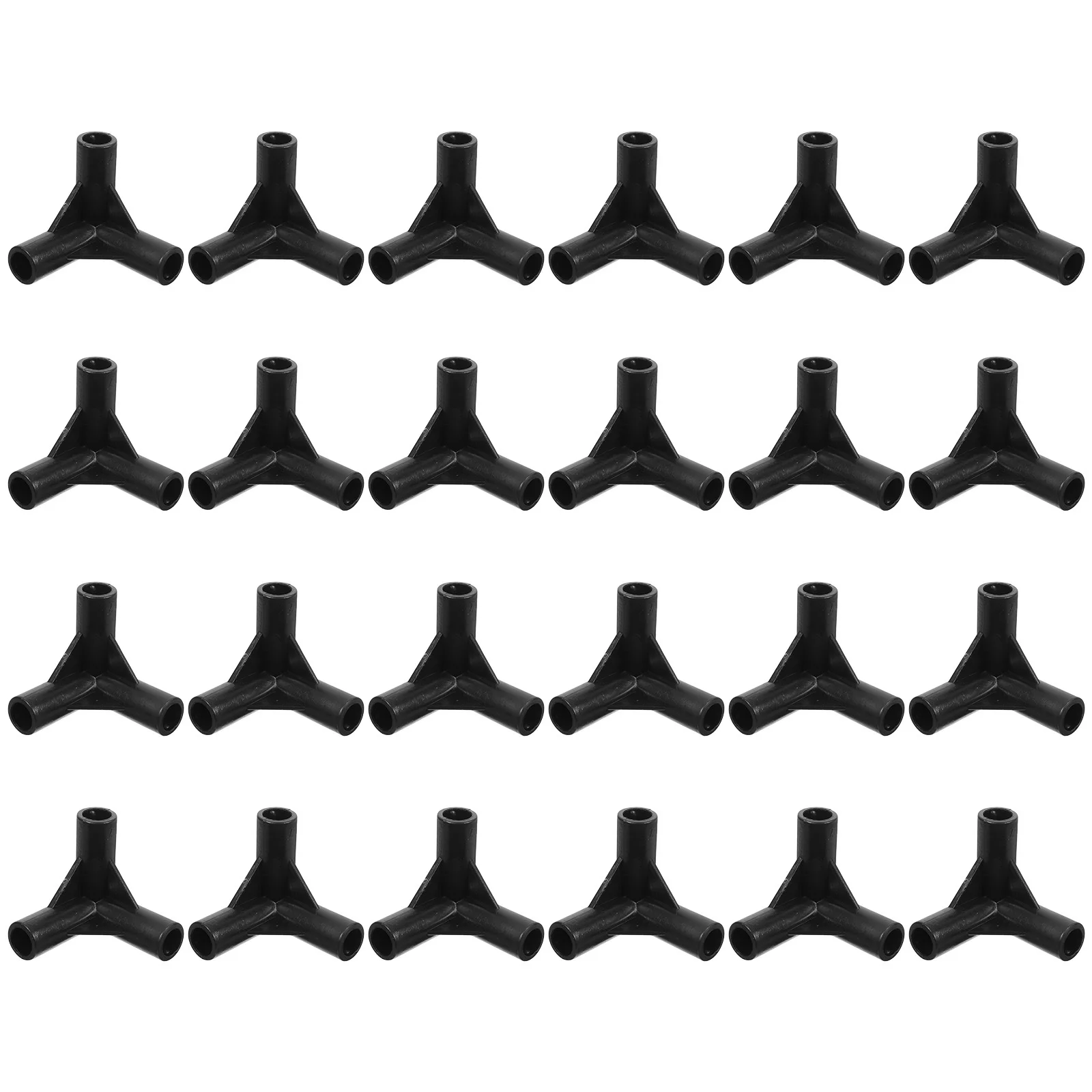 24 قطعة موصلات خيمة مادة البولي ايثيلين مقاومة عالية التأثير مقاومة للتآكل ملحقات المظلة إطارات خيمة ذاتية الصنع