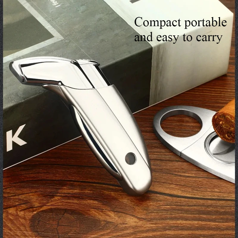 

Outdoor Windproof Metal Inflatable Lighter High Temperature Small Welding Gun Spray Gun Cigar Moxibustion Special Accessories