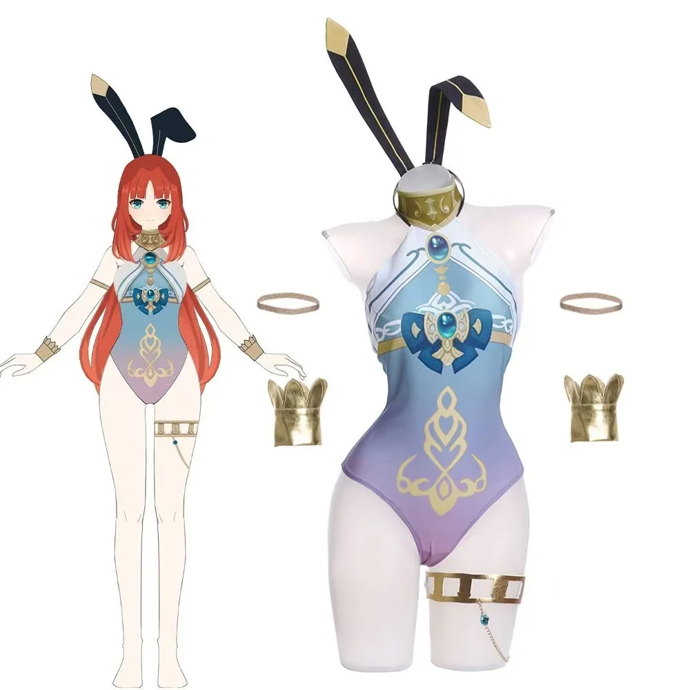 

Genshin Impact cos costume Nilou rabbit girl cosplay costume sexy suit