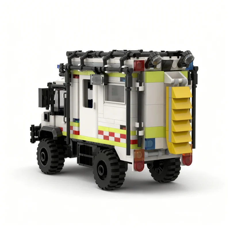 523pcs MOC City Hospital UniMog Ambulance Model Building Blocks Construction Christmas Gifts Toy Creative Idea Education