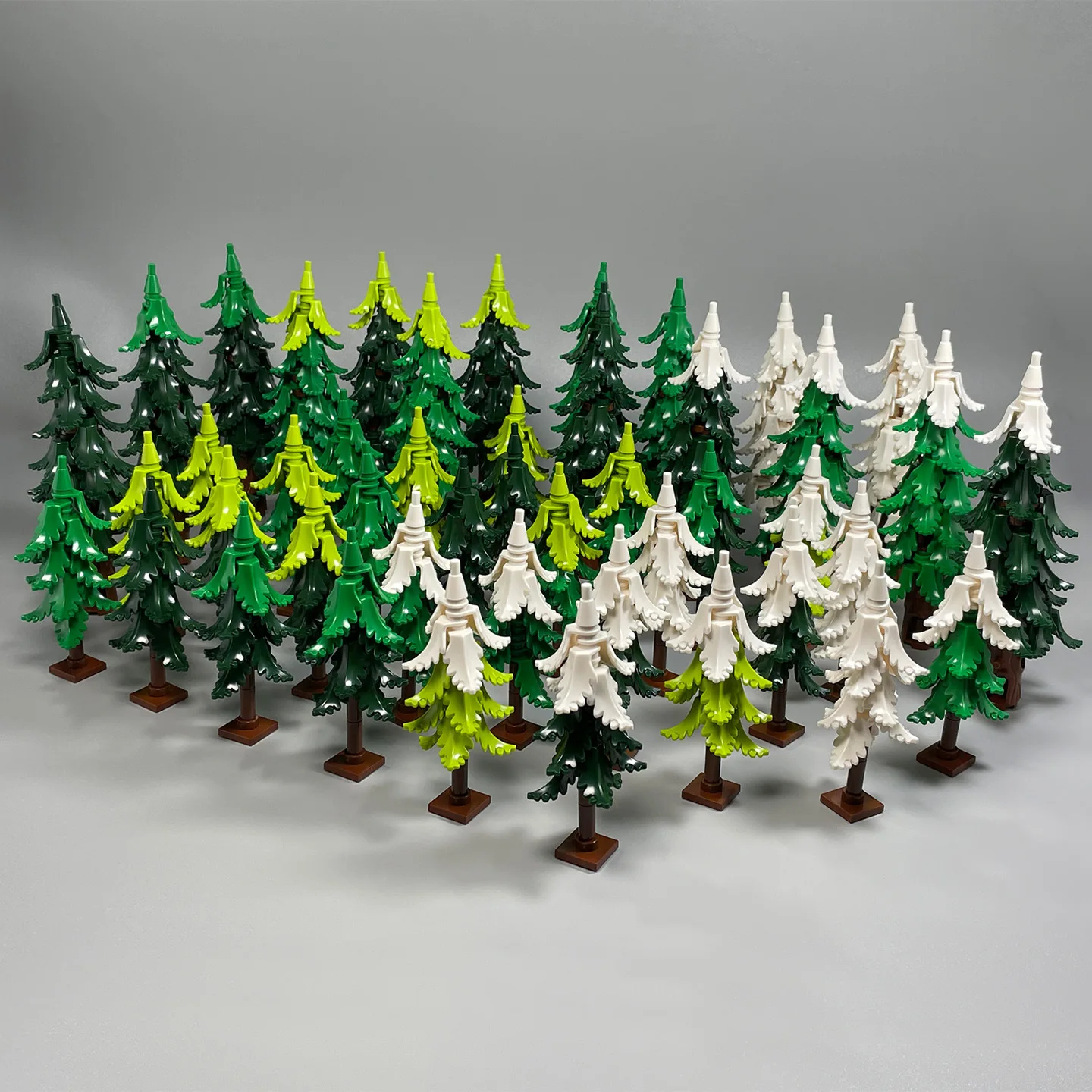 Kit de Modelo de Árvore de Natal de Pinheiro DIY - Árvore de Natal Nevada Compatível com Blocos de Montar e Partículas de Montagem