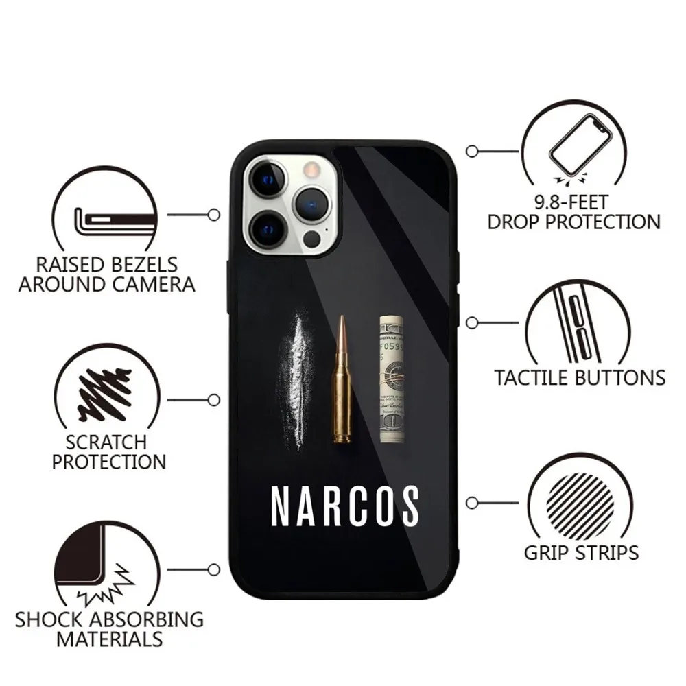 N-Narcos TV Phone Case Strong Magnetic For IPhone 15,14,13,Pro,Max,Plus,11,12,Mini For Magsafe Wireless Charging