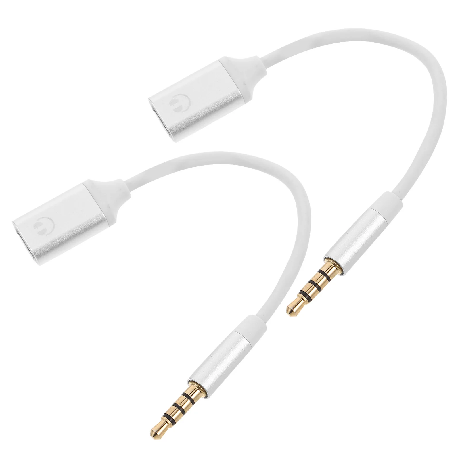 

2Pcs Earphone Adapter Type C to 3.5mm Audio Jack Silver High Fidelity Sound Compatible Phones Laptops Tablets Mp3 Players