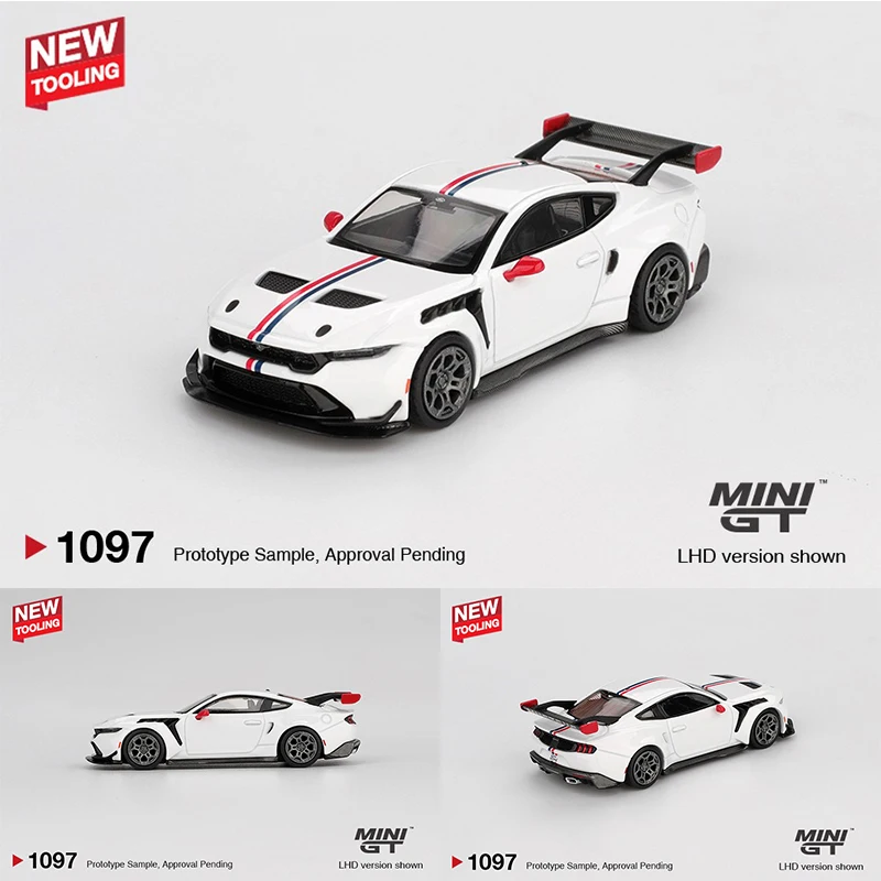Pré-venda MINIGT 1097 1:64 Mustang GTD Ford Spirit of America Diecast Car Model Collection Toys