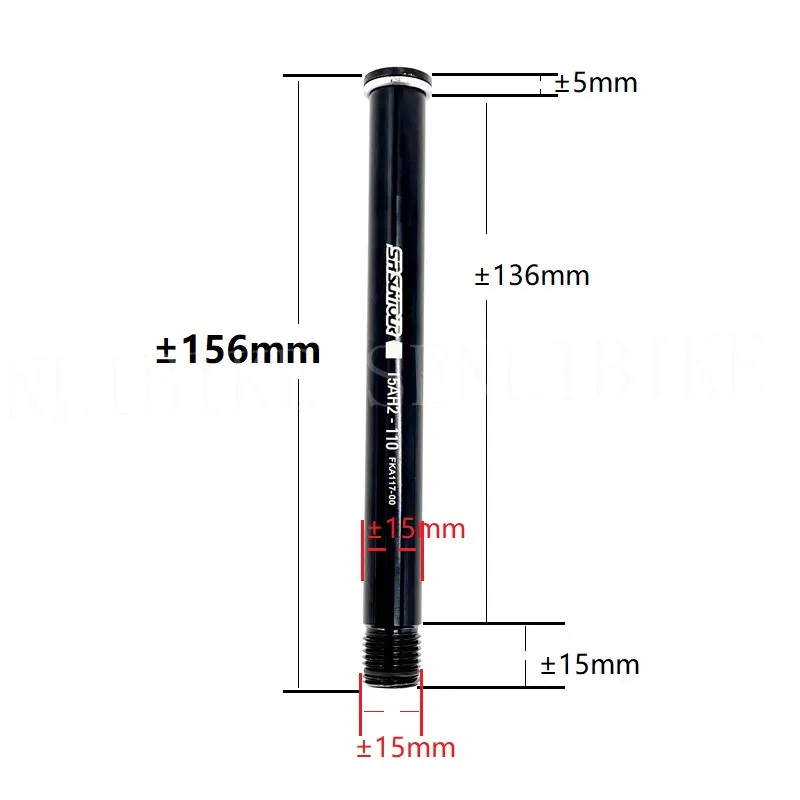 SR SUNTOUR MTB Mountain Bike Fork Thru Axle 15mm * 110mm Threaded Quick Release Lever For Boost spacing Front Fork Through Axle