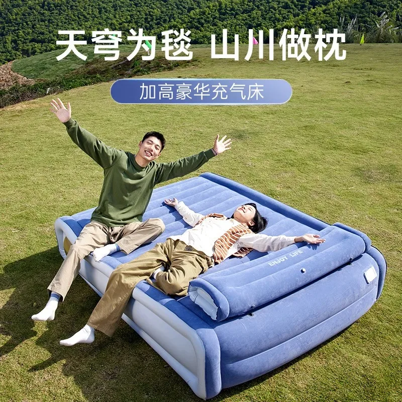 Folding Inflatable Sofa Beds Camping Inflatable Couch Air Bed Outdoor Patio Furniture Set Autoinflation Inflatable Bed Chair