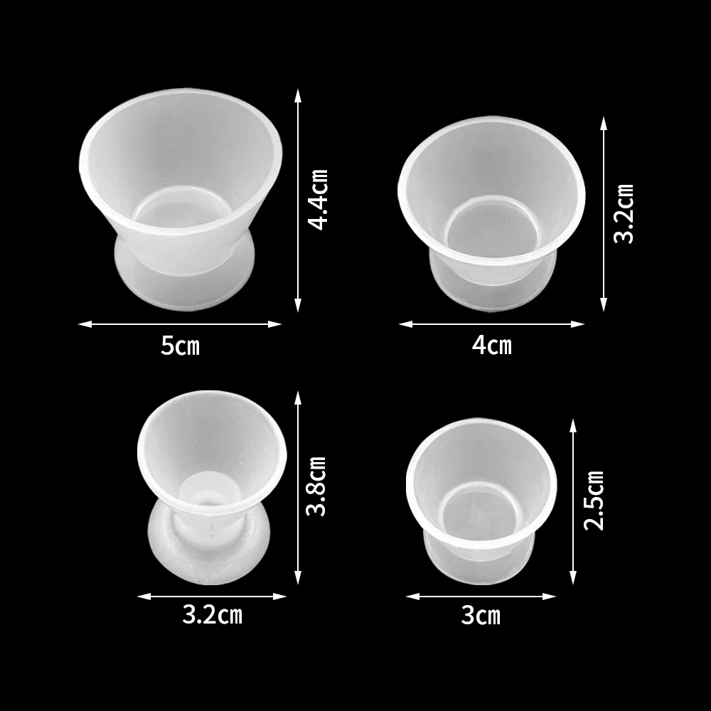 4pcs/set Dental Mixing Bowl Silicone Rubber Cup Flexible Self Solidifying Bowls High Temperature Disinfecting Dentistry Tools