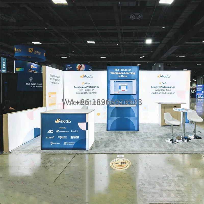 

10x20 Foot Trade Show Booth Aluminium Seg Fabric Advertising Light Box Backdrop Fair Stall Expo Booth Exhibition Stand