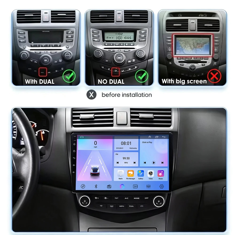 Cortex-A76 Octa-Core Android 16 Car Radio For Honda Accord 7 2003 - 2007 Stereo Head Unit Multimedia Player Touch Screen BT WIFI