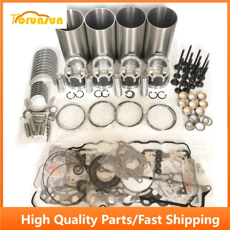 

For Toyota forklift engine 1DZ engine rebuild kit piston+piston ring+liner+bearing+overhaul gasket