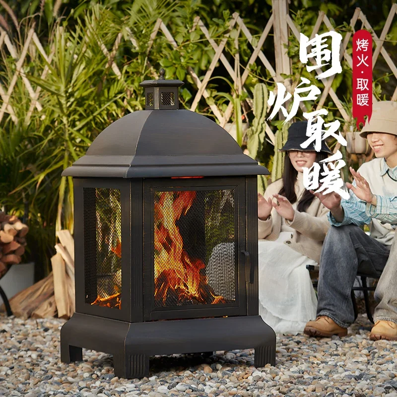 Outdoor Garden Grill Household Heating Furnace Indoor Charcoal Furnace Fireplace Winter Fireplace Grill Set Homestay