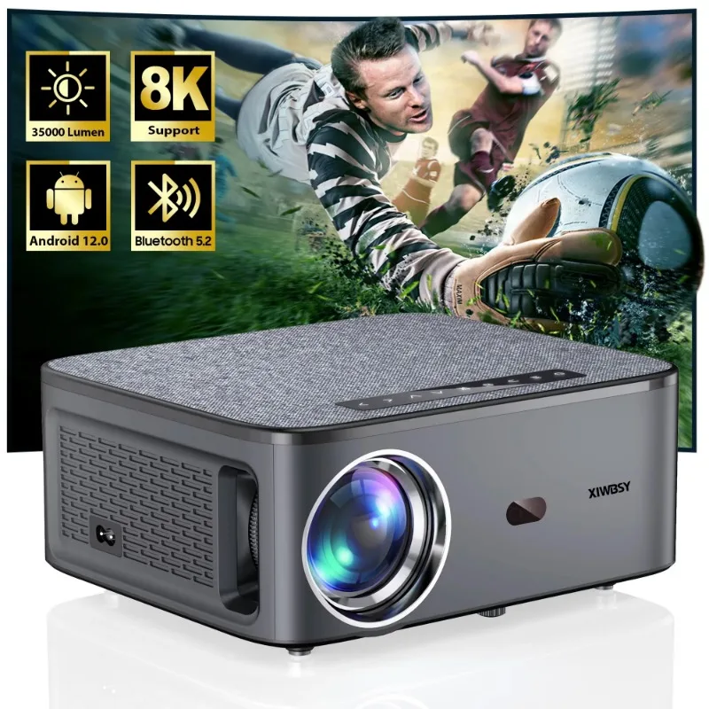 Nuevo Proyector T08 2025, 35000 Lúmenes, Proyector para Cine con Luz Diurna, Android 12.0, Proyector Inteligente con Decodificación 8K y Enfoque Automático