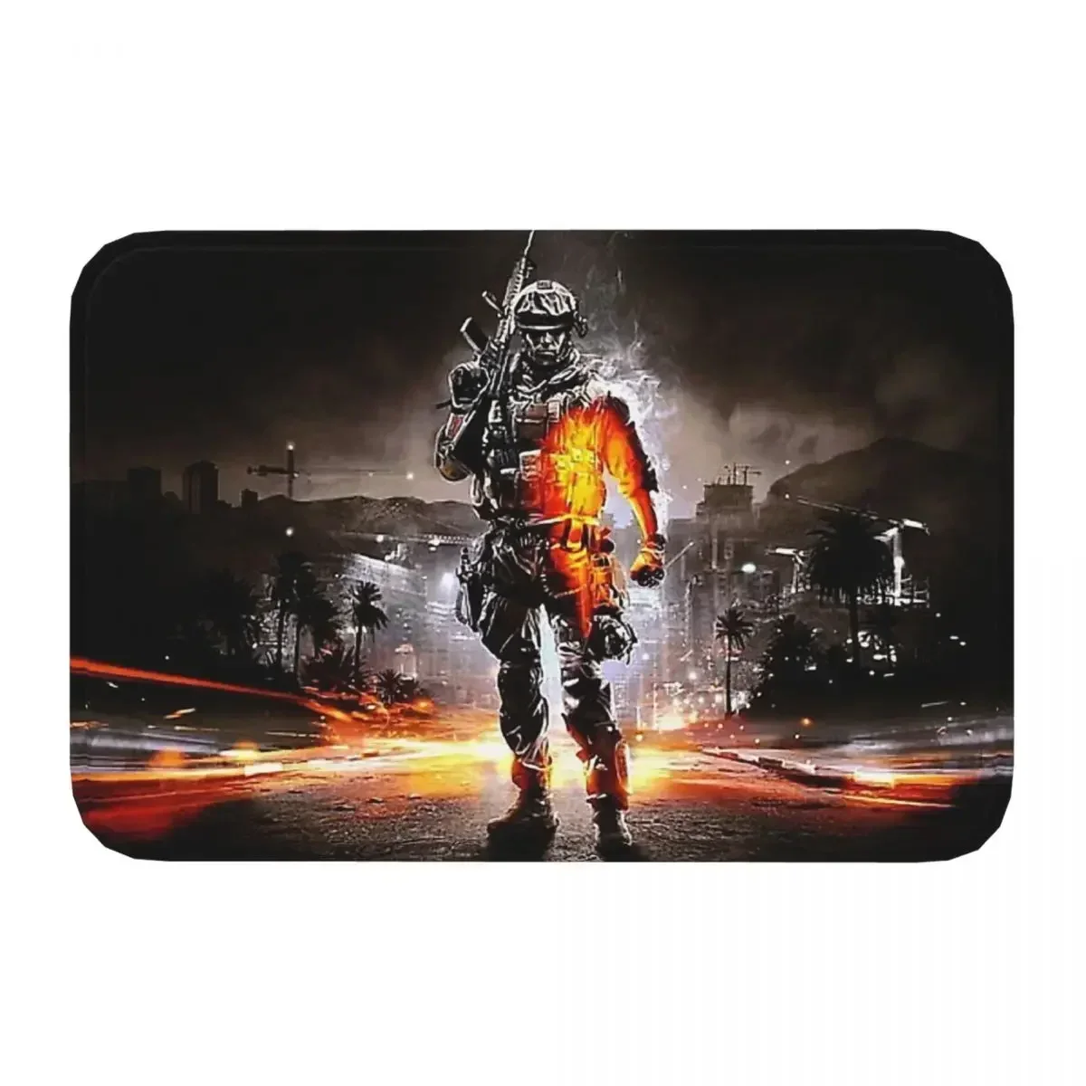 Charge ForwardBathroom Mat Battlefield First-person Shooter Games Doormat Kitchen Carpet Outdoor Rug Home Decor