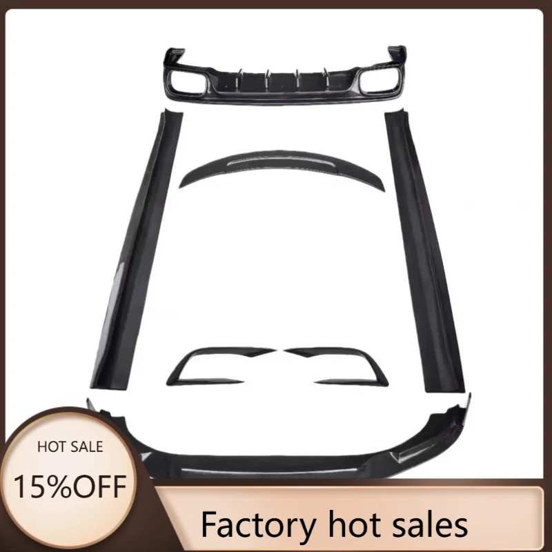 Premium Accsori HG Car Body Kits Ghib - Carbon Fiber Front Rear Bumper Lip Spoiler Side Skirts Pa Durle