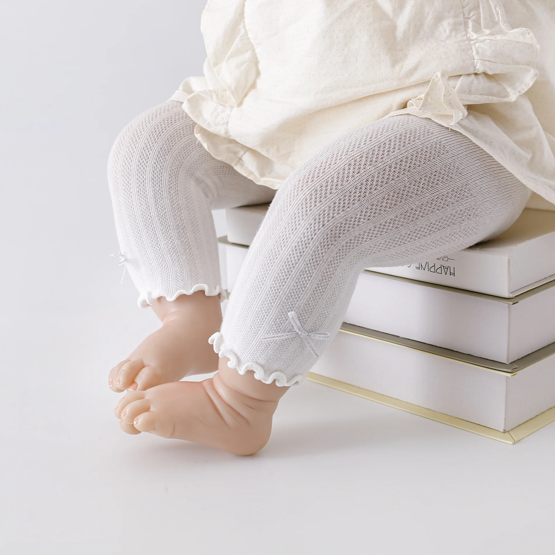 

0-24M Newborn Tights For Girls Cotton Soft Casual Infants Baby Girls Leggings Summer Thin Mesh Toddler Tight Pantyhose