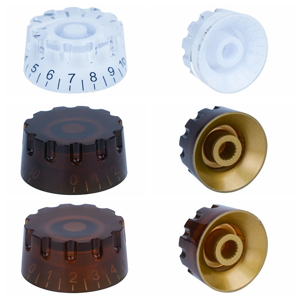 1 Stück Gitarren-Bedienknöpfe, 6 mm (0,24 Zoll) Schafttöpfe, rotierende Lautstärketasten für E-Gitarre oder Präzisionsbass – Detail 4