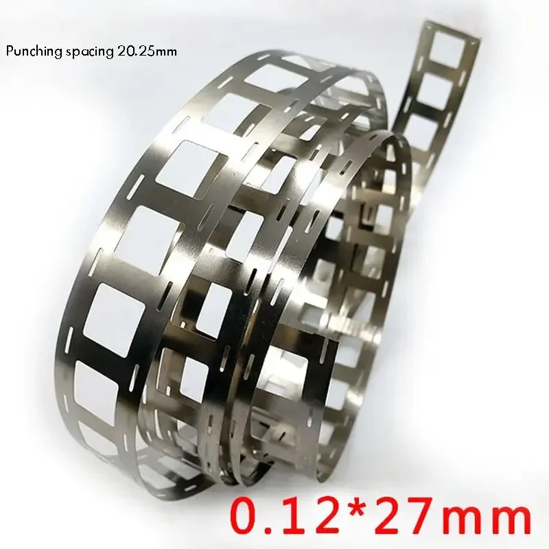 Pure Nickel Strip,10m/Roll, 0.12x27mm 0.12x25.5mm, Battery Spot Welding Nickel Strips for 2P 18650 Battery Pack Welding