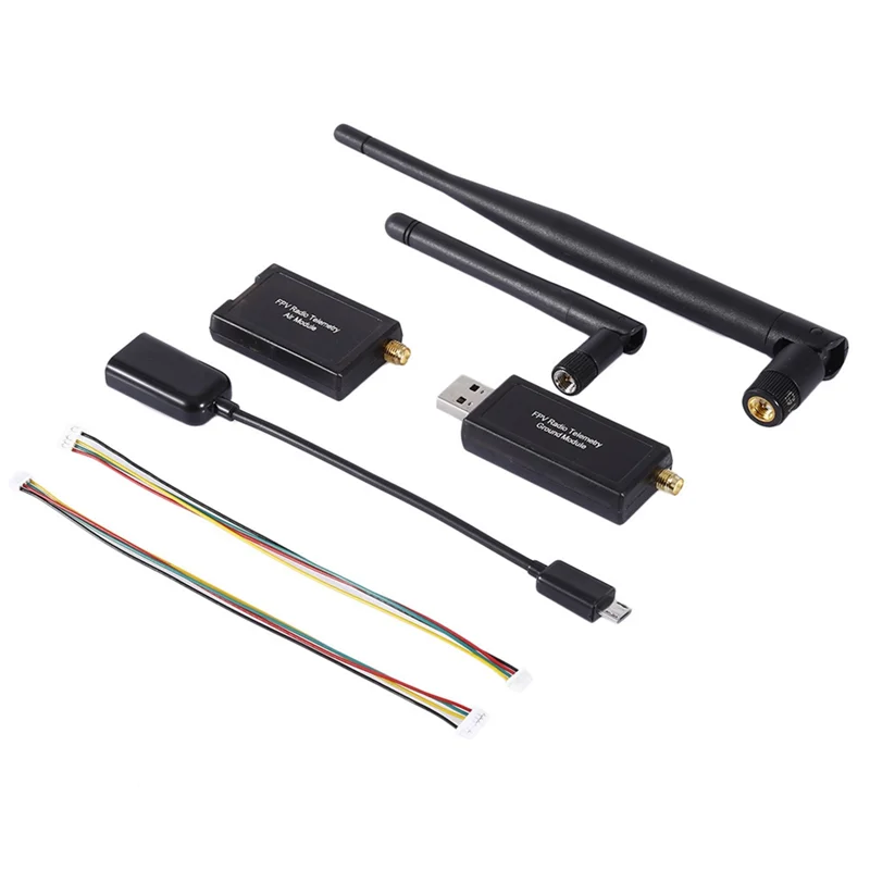 AK51-3DR Radio Telemetry 433Mhz 500MW 3DR Digital Transmission Module Set With OTG Cables For APM 2.8 /Pixhawk 2.4.8