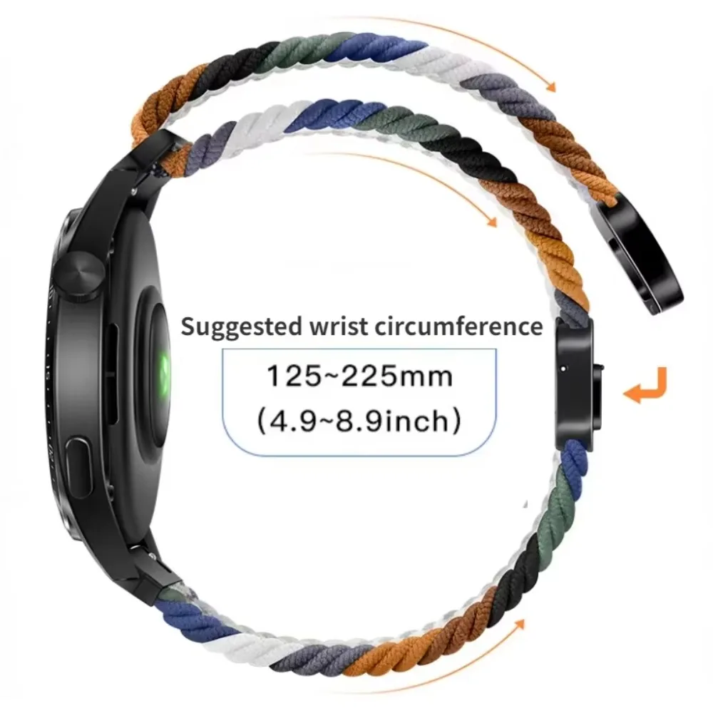 20mm 22mm Sports Magnetic Nylon Strap For Huawei Watch GT7-6-5-4 Comfortable Adjustable Band For Huawei Watch 5 GT7-6-5 Pro 46mm