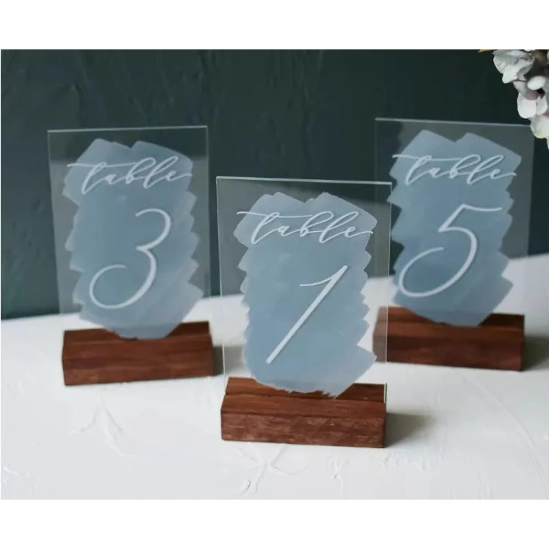 Customized Table Numbers Wedding Table Numbers with Stands Party Table Numbers Wedding Reception Decoration