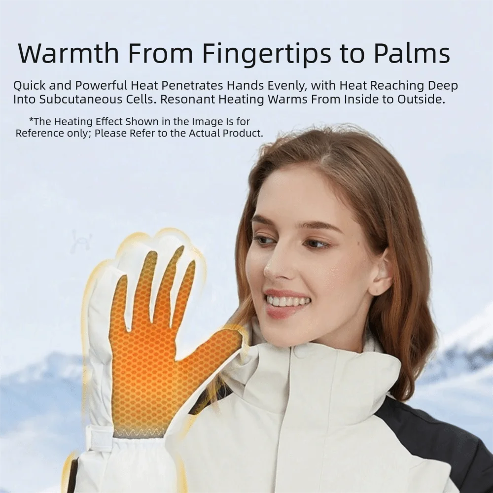 Windproof Smart Heated Gloves 3 Heating Levels 1200mAh Battery Heating Gloves Thickening And Velvet Cold-Proof