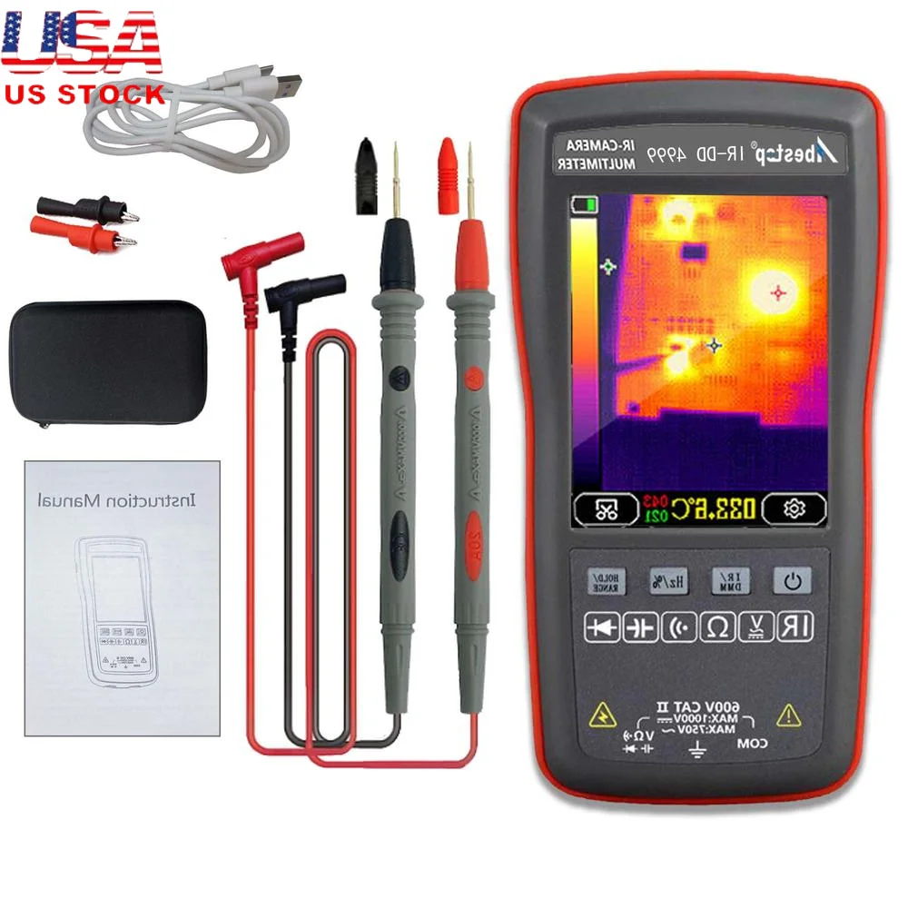 2 in 1 Thermal Imagers with Multimeter Function 90 * 120 Thermal Imaging Pixels Portable UFPA Sensor 4000 Counts Display