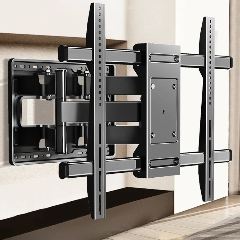 

LCD TV hanger rotating telescopic wall hanger 75 77 85 86 98 inch folding ultra-thin TV hanger