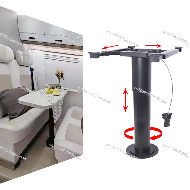 Height Adjustable Pneumatic Gas Lifting Table Pedestal Camping Table Base Support For Boat /Marine/Caravan/RV