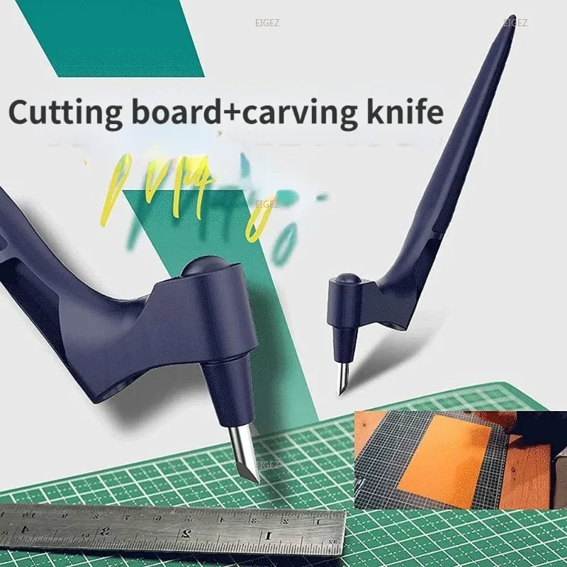 Paper Cutting Knife, Cutting Tool, Handheld Carving Knife, 360 Degree Rotation, Art Knife, Cutting Pad, Multifunctional Pad