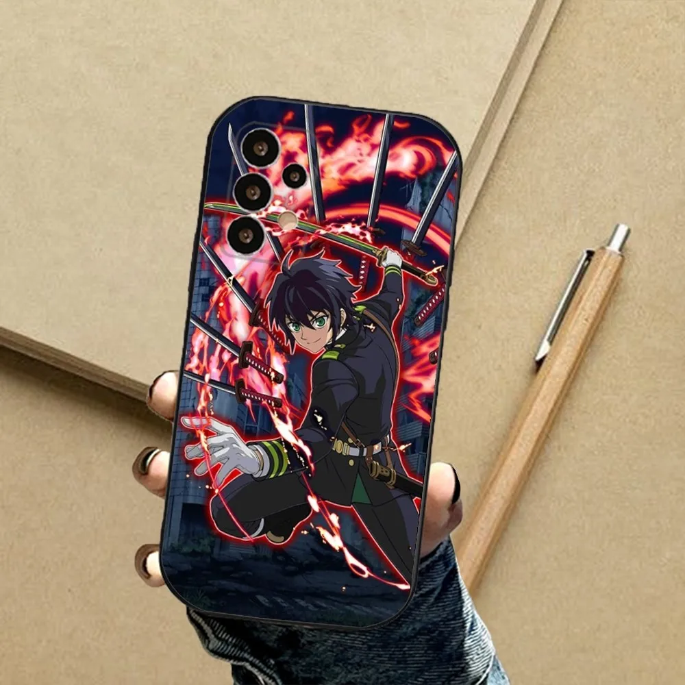 Anime Owari No Seraph OfThe End Phone Case For Samsung S24,23,23,22,30,21,10,9,Note20 Ultra,Lite,Ultra,5G,Plus,FE,Black Soft