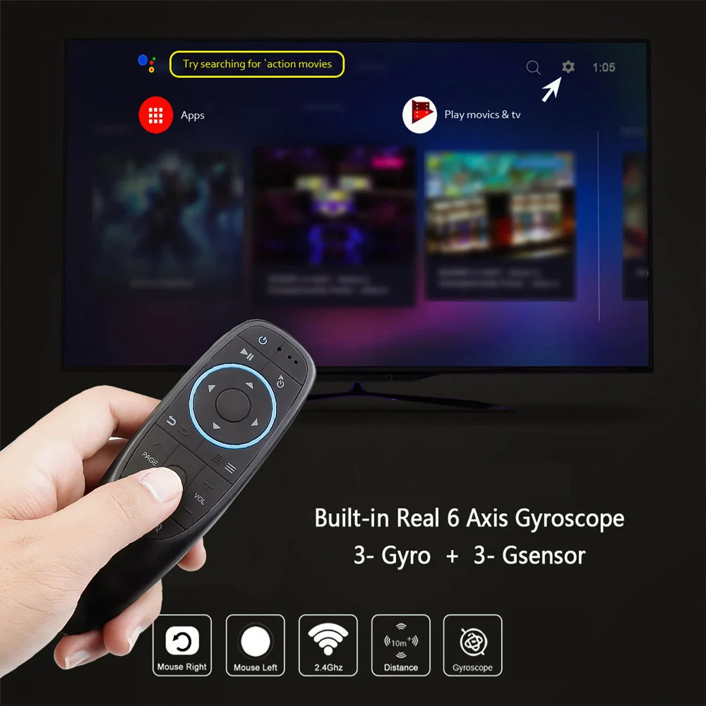 Air Mouse Voice Control G10S G10SPRO G10BTS G10SPROBT With Gyro Bluetooth-Compatible Backlight 2.4GHz Wireless Remote Control